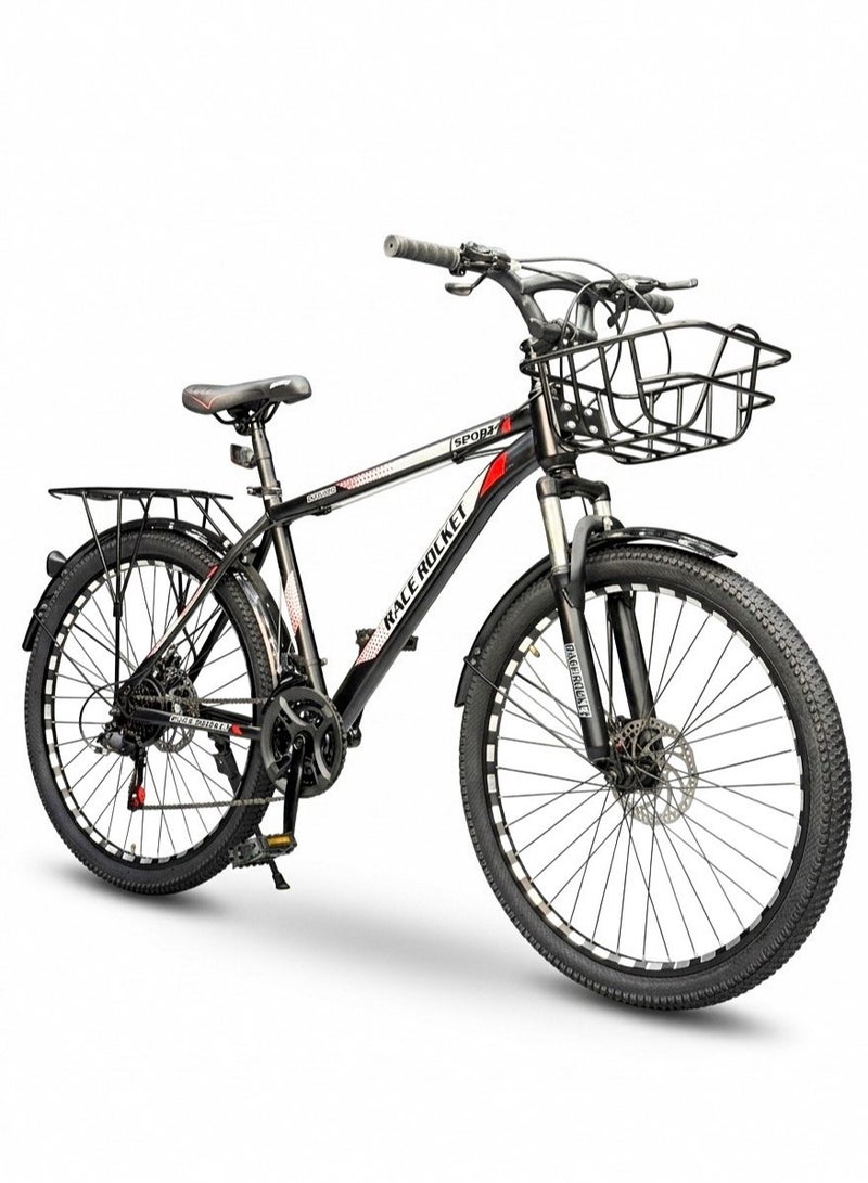 روكيت دراجة مقاس 26 - 21 سرعة + كماليات كاملة - Image 1