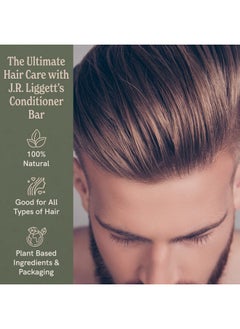 J·R·LIGGETT'S J·R·LIGGETT'S Hair Conditioner Bar - Organic Dry Bar For Natural Curly Hair - Plant Based Ingredients-Zero Waste, Sulfate & Cruelty-Free - Conditioner - 1.75 Ounces  - Image 5