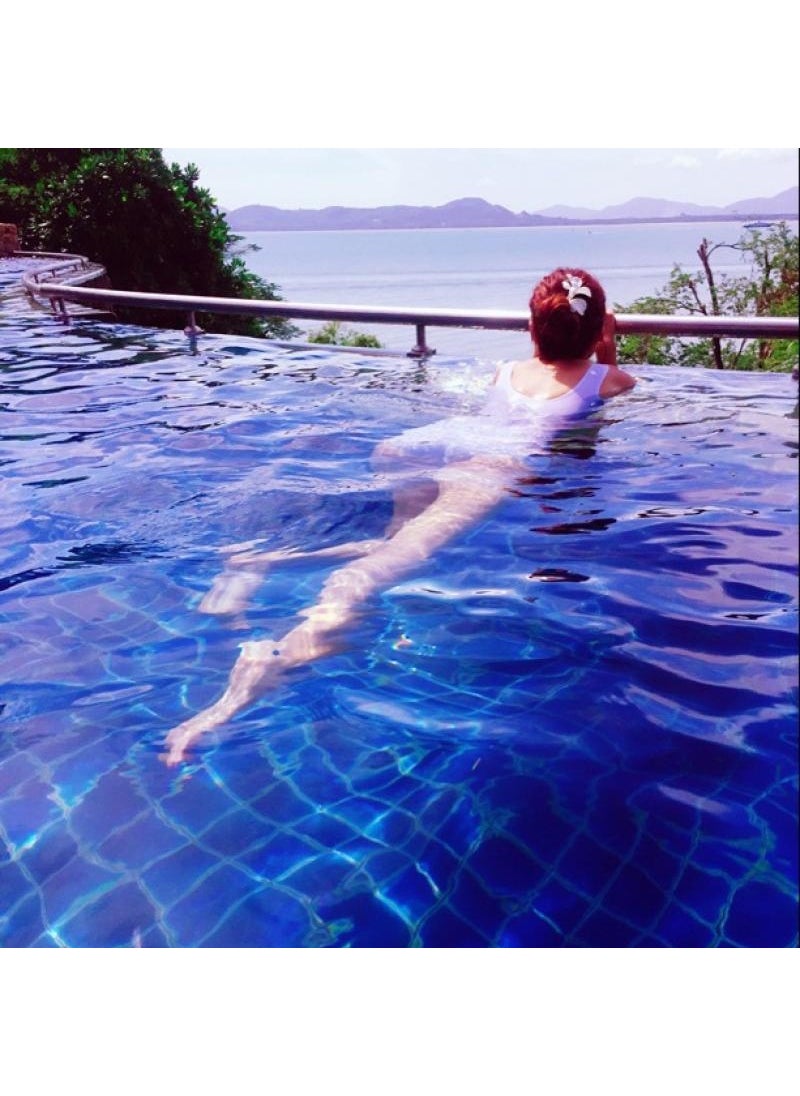 Generic - Slimming One-Piece Swimsuit for Women White polyester - Image 1