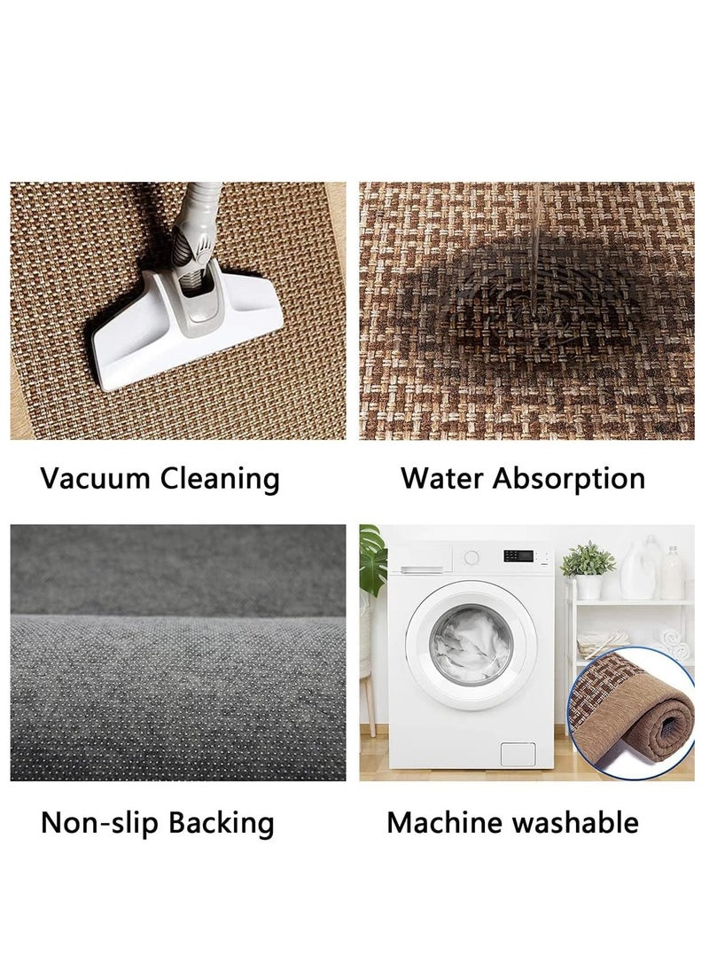 RATSAW 2 Piece Farmhouse Kitchen Rug Set Non-Slip Heavy-Duty Standing Mat Waterproof Comfort Floor Runner  - Image 3