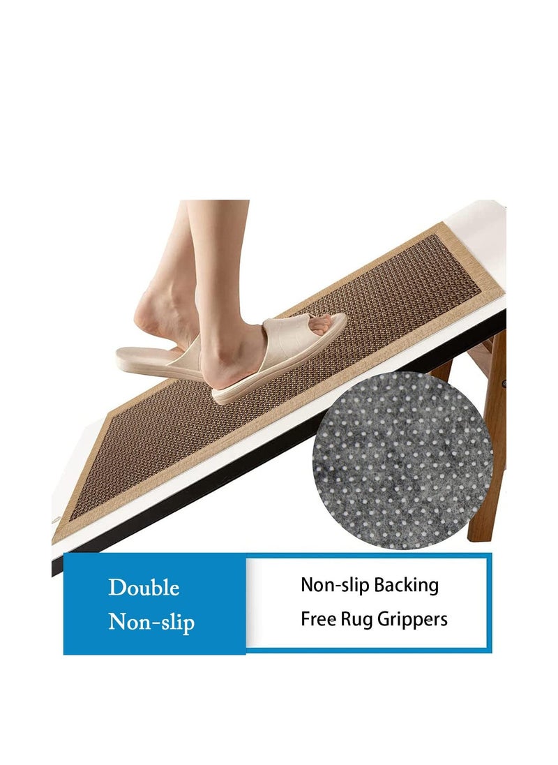RATSAW 2 Piece Farmhouse Kitchen Rug Set Non-Slip Heavy-Duty Standing Mat Waterproof Comfort Floor Runner  - Image 4