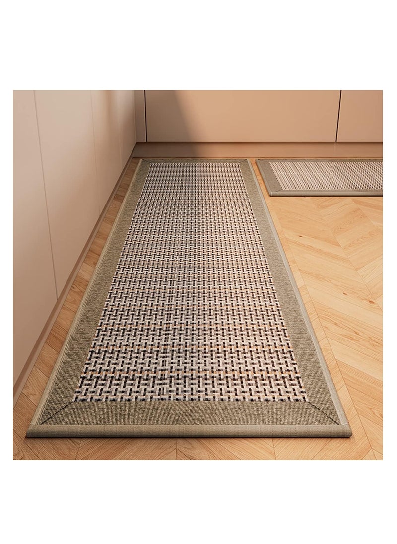 RATSAW 2 Piece Farmhouse Kitchen Rug Set Non-Slip Heavy-Duty Standing Mat Waterproof Comfort Floor Runner  - Image 1