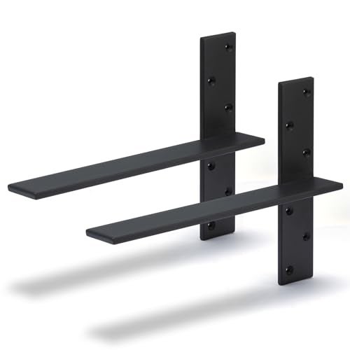 WINKER Free Hanging Countertop Support Bracket 14" Lx2.5 W 2 Pack Hidden Floating Wall Bracket 3/8" Thick Heavy Duty Shelf Bracket for Floating Bars,Bench Seats,Vanities - Image 1
