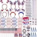 Lansian 4th of July Accessories Bulk Party Supplies 146Pcs Patriotic Party Favors Set for Independence Day Decorations Memorial Day Celebrations USA Flags Party Parades Classroom Rewards for Kids - Image 3