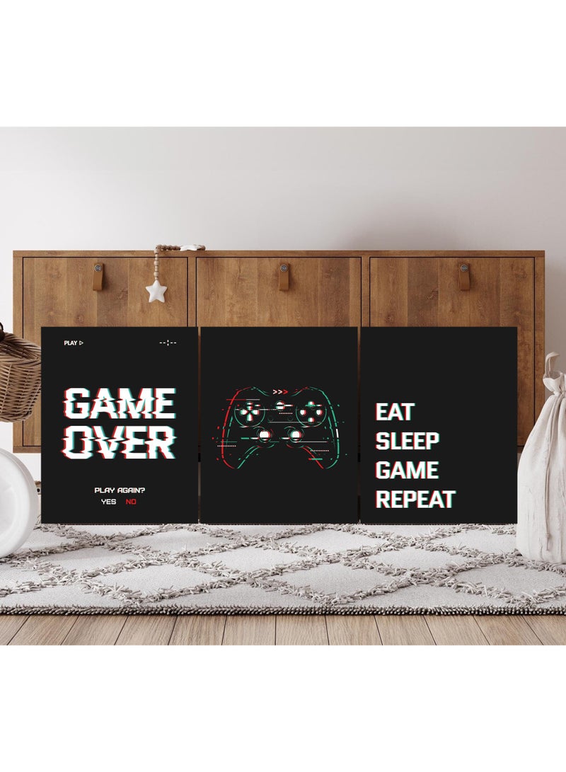 Gamers Wall Art Set – 3 Pieces for PlayStation & Gaming Fans - Image 1