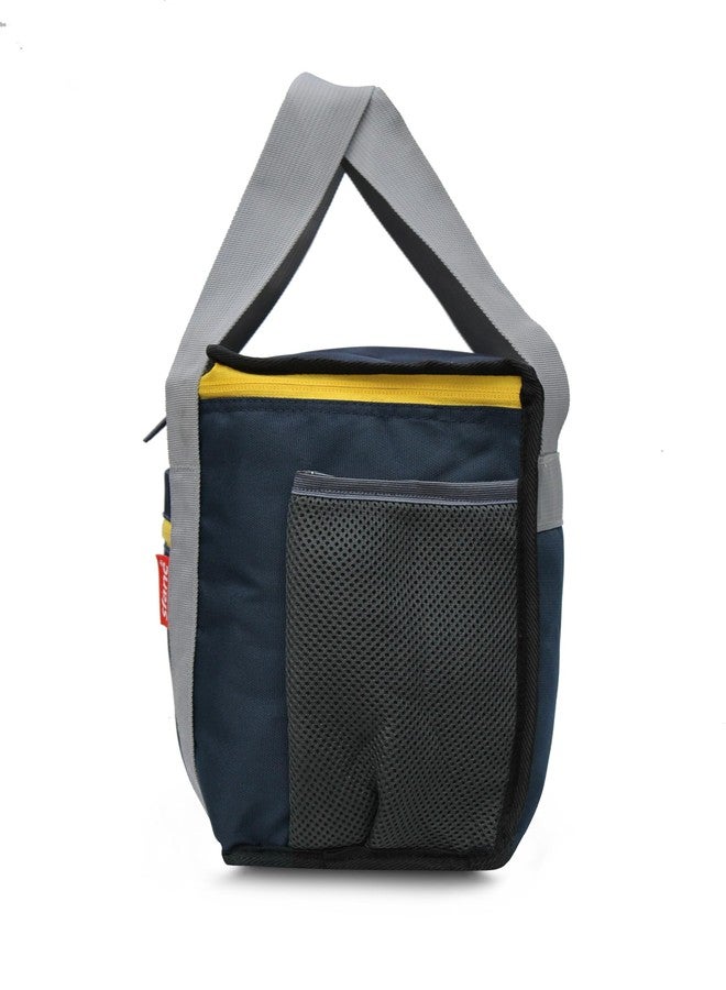 Sfane Insulated Lunch Bags Tiffin Bags Navy Blue 9.50 inches Easy Wash, Smooth Zipper & Lightweight Lunch Bag Tiffin Bag (Navy Blue)(1Qty). - Image 4