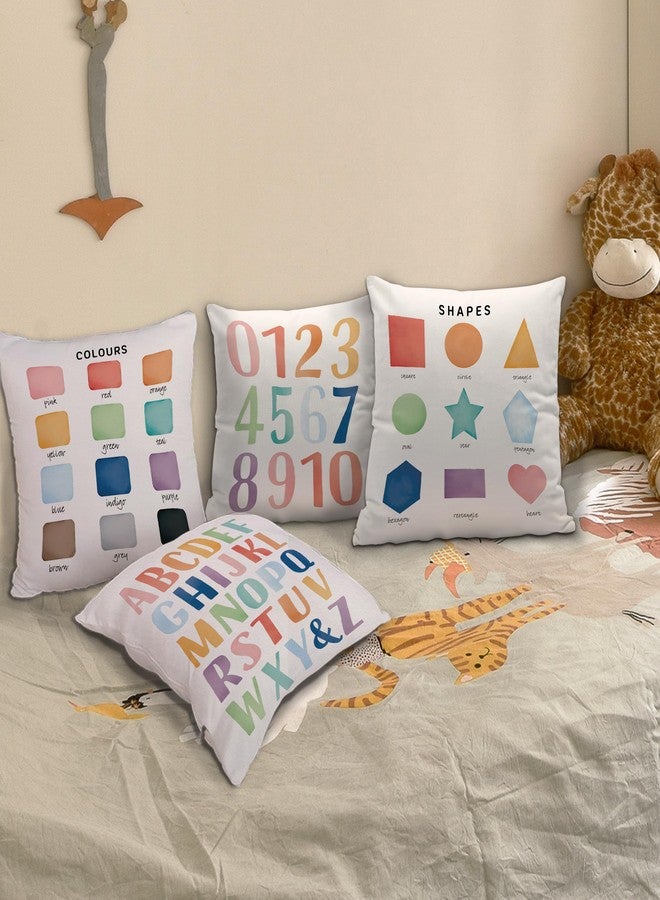 Nvotell Boho Alphabet Pillow Cover - Boho Rainbow Alphabet Pillow Cases, Educational Alphabet Throw Pillow Covers 18x18 for Kids Classroom Playroom Nursery (Set of 4) - Image 3