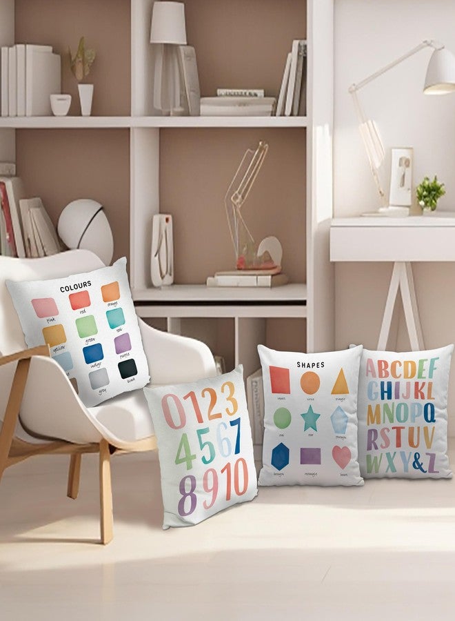 Nvotell Boho Alphabet Pillow Cover - Boho Rainbow Alphabet Pillow Cases, Educational Alphabet Throw Pillow Covers 18x18 for Kids Classroom Playroom Nursery (Set of 4) - Image 4
