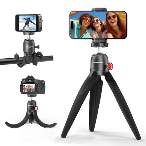 UBeesize Flexible Tripod for iPhone and Samsung with Remote and Phone Holder, Ideal for Video Recording, Vlogging, and Selfies, Compatible with Canon and Sony Cameras - Image 1