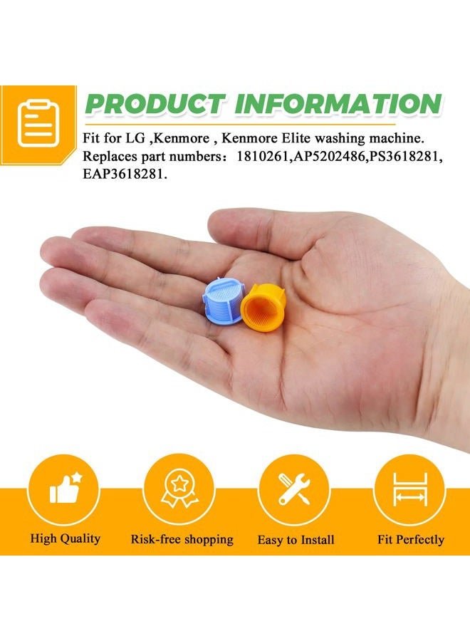 Techecook UPGRADE AGM73269501 Washer Water Inlet Valve Filter Screen - Compatible for LG Kenmore Washing Machine - Replaces 1810261, AP5202486, PS3618281, EAP3618281(4 Pack Washer Inlet Filter) - Image 3