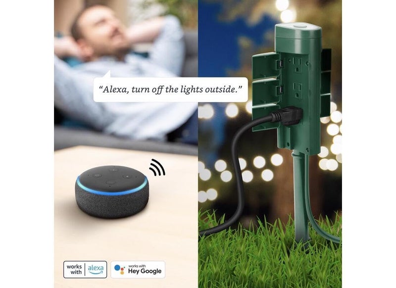 Feit Electric 125V 15A Alexa Google Smart Wifi Yard Stake - Image 4