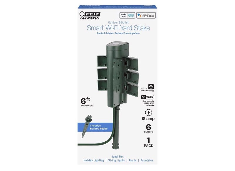 Feit Electric 125V 15A Alexa Google Smart Wifi Yard Stake - Image 1