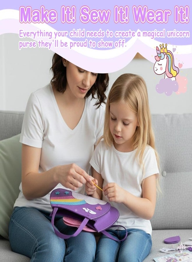 PALAY® 2 in 1 DIY Unicorn Sling Bag for Girls Craft Kit for Girls 6+, Fashion Cute DIY Hand Bag for Girls Shoulder Stylish Latest Gifts Kids 6+ Purse Cross Body Woman, Making Kit with Accessories - Image 4