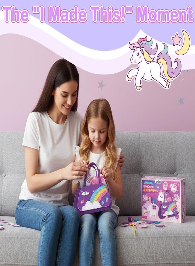 PALAY® 2 in 1 DIY Unicorn Sling Bag for Girls Craft Kit for Girls 6+, Fashion Cute DIY Hand Bag for Girls Shoulder Stylish Latest Gifts Kids 6+ Purse Cross Body Woman, Making Kit with Accessories - Image 5