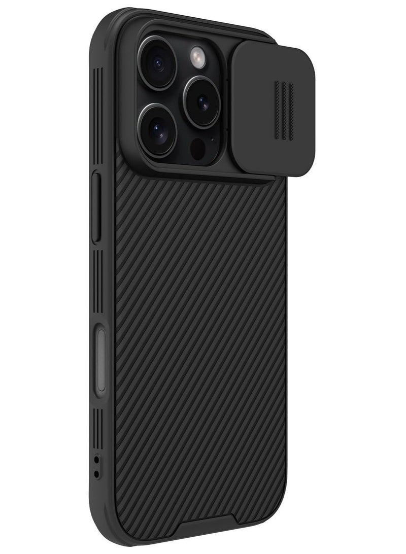 Nillkin CamShield Pro Magnetic Series Cover Case Works with Magsafe Charger And Movable Camera Cover Luxury Design Fits Apple Iphone 16 Pro - Black - Image 1