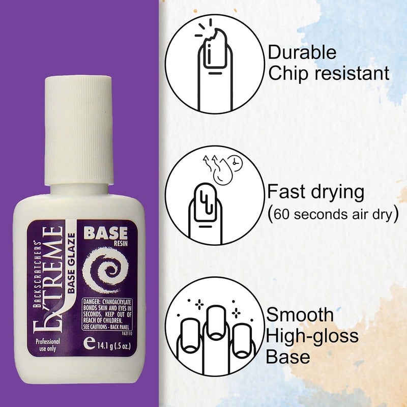 BackScratchers Extreme Base Glaze - 15ml Nail Resin for Dipping Powder and Nail Extensions - Image 3