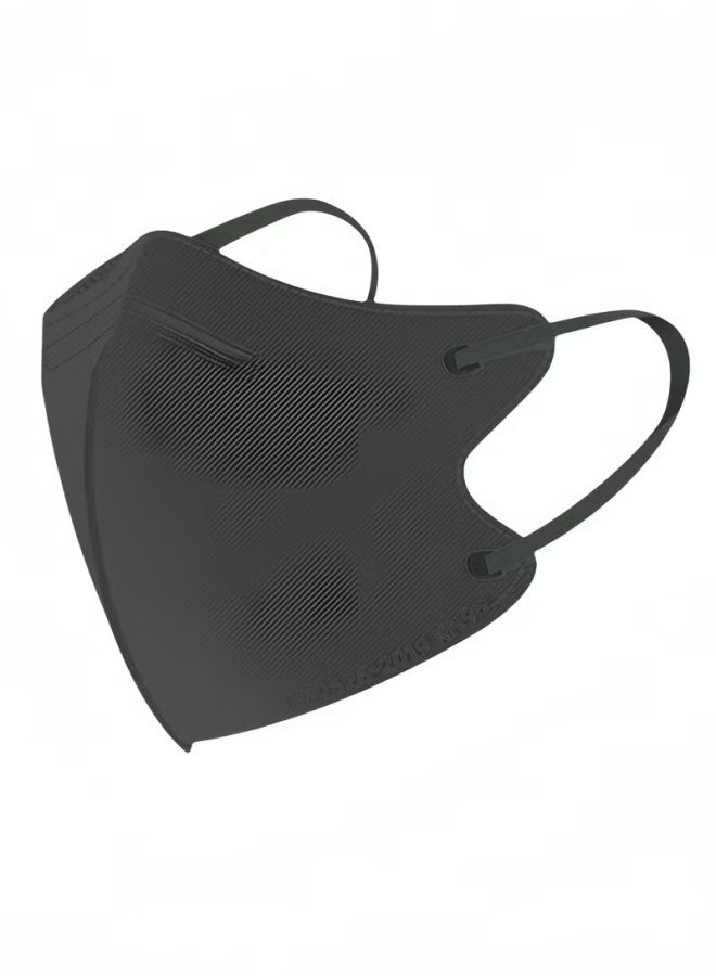 30 Pack 3D Disposable Adult Masks, 4-layer Meltblown Filter, with Elastic Earloops (Black, White, Green) - Image 3