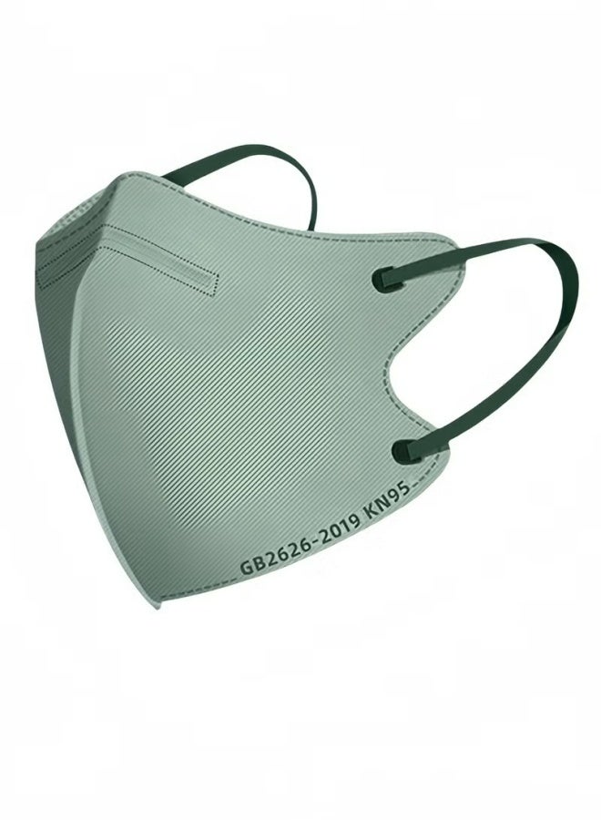 30 Pack 3D Disposable Adult Masks, 4-layer Meltblown Filter, with Elastic Earloops (Black, White, Green) - Image 2