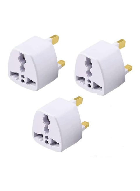 SKY-TOUCH 3 Pcs Universal travel Plug Adapter, 3 Pin Power Plug Adapter for AU/UK/EU/US, Plug Converter for Business, Holiday, Hotel, Airport