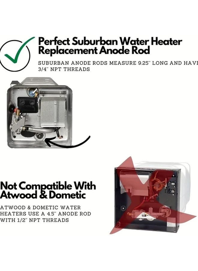 1pc Plated Flat Hat Magnesium Anode Rod For RV Water Heater 3 4 NPT Steel - Image 4