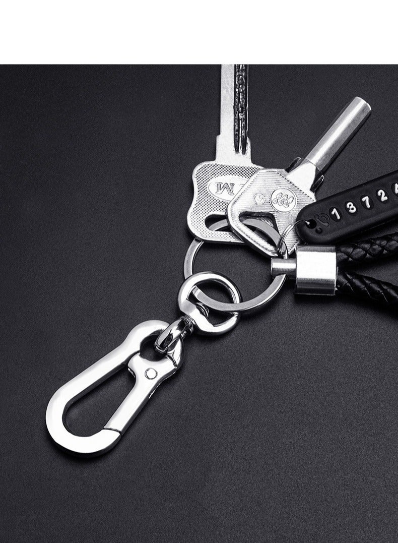 Generic Anti-lost Car Keychain with Phone Number Card Keyring Phone Number Plate Key Ring Auto Vehicle Key Chain Accessories  - Image 3