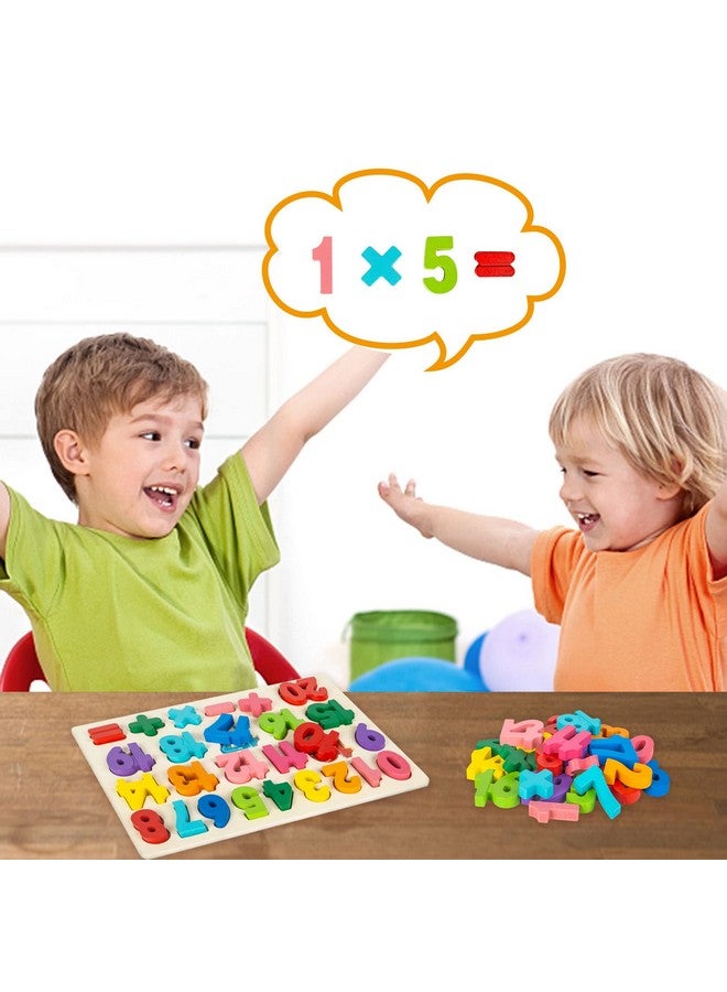 Attmu Number Puzzle Wooden Puzzles for Toddlers 1 2 3 4 5 Year Old, Shape Learning Puzzles Toys with Puzzle Board & Number Blocks, Preschool Educational for Girls Boys - Image 5