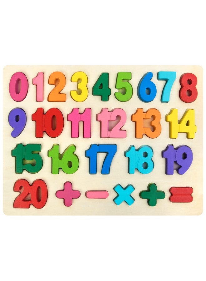 Attmu Number Puzzle Wooden Puzzles for Toddlers 1 2 3 4 5 Year Old, Shape Learning Puzzles Toys with Puzzle Board & Number Blocks, Preschool Educational for Girls Boys - Image 1