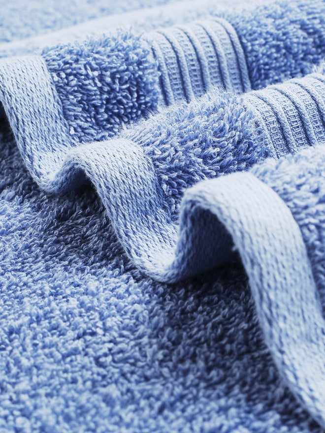 FIELDCREST 8-Piece Plain Towel Pack Of Wash Cloth 33X33Cm 500 Gsm City Blue - Image 2