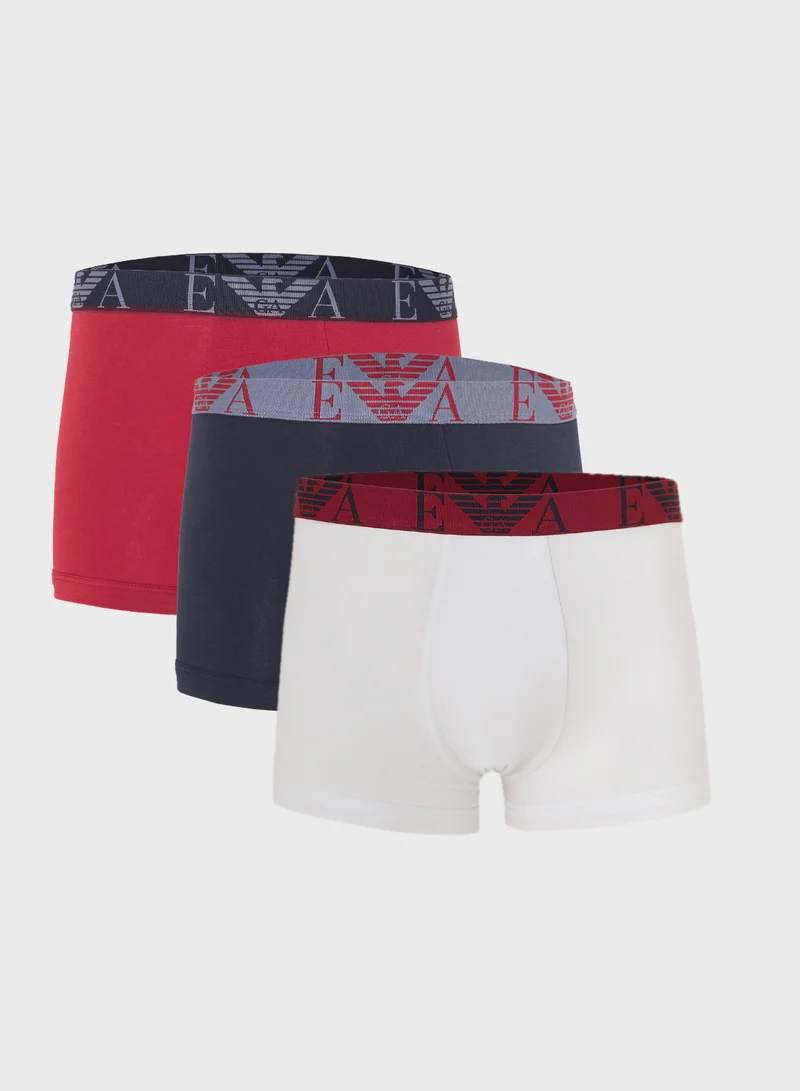 امبوريو ارماني 3 Pack Of Logo Boxers
