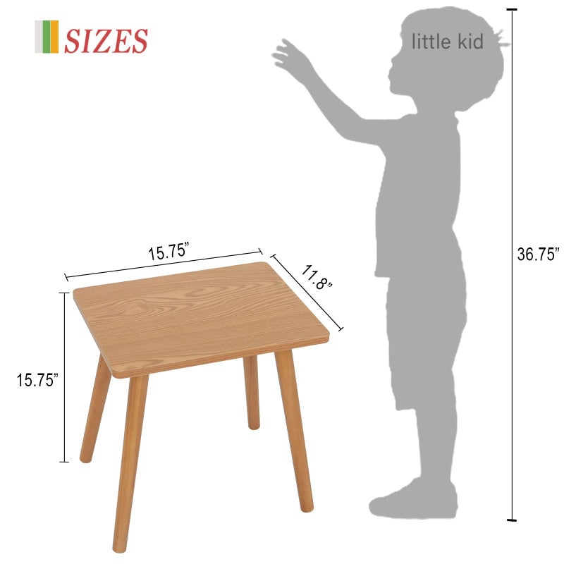 AWASEN Mid Century Modern Side Table, Small End for Living Room Bedroom Office Small Spaces, Modern Side Table Nightstand with Solid Wood, Easy Assembly, (Brown) - Image 2