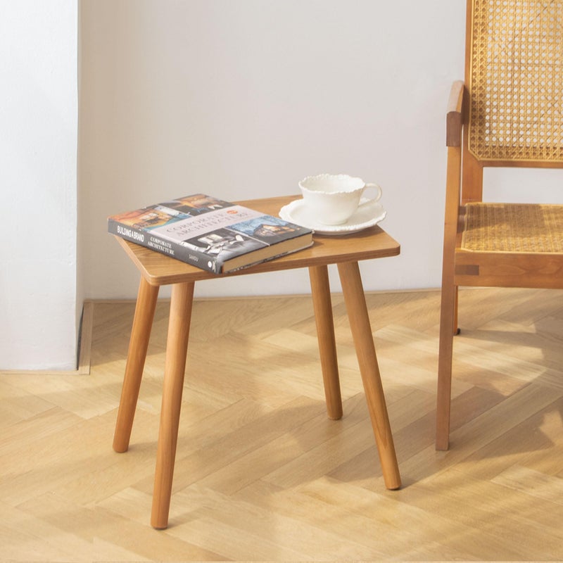 AWASEN Mid Century Modern Side Table, Small End for Living Room Bedroom Office Small Spaces, Modern Side Table Nightstand with Solid Wood, Easy Assembly, (Brown) - Image 1