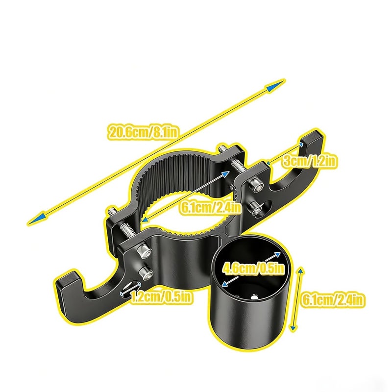 1 Set 2026 New Model Heavy Duty Trailer Chain Organizer 7 Way Plug Wire Harness Holder Anti Rust High Hardness Aluminum Metal RV Additions for 2 Inch 2.25 Inch Tow Hitch Trailers - Image 1