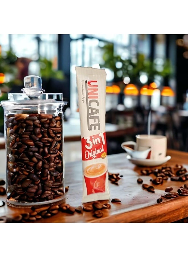 UniCafé Saver Offer: 3-Pack UniCafe 3-in-1 Instant Coffee Mix (Original) - 72 Sachets x 20g + FREE 100g Al Saleheen Tea Box - Image 3