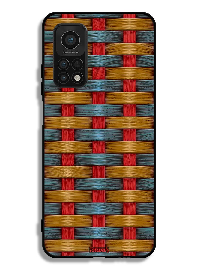 Tolwak Xiaomi Mi 10T 5G Protective Case Cover Strips Art Pattern - Image 2