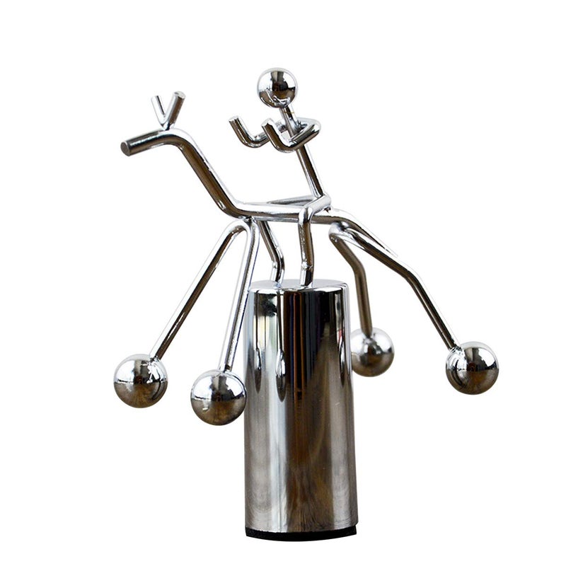 ThinkTop Steel Rider Riding A Horse Kinetic Art Balance Physics Eduecational Science Decompressive Balance Decoration for Home Office Desk - Image 1