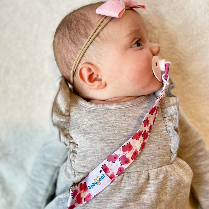 babygoal Rabbit Pacifier Clips, 6 Pack Binky Paci Holder and Leash Fits for Most Pacifiers, Binkies and Easter Gift 6PB03 - Image 2