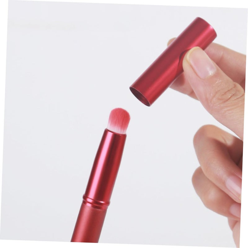 GALPADA Retractable Lip Brush with Cap round Head Lipstick Applicator Lightweight Portable Lip Gloss Brush for Women Professional - Image 4