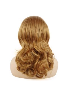 Hair Wavy Shoulder Length 16Inch Dark Blonde Half Hand Tied Heavy Density Realistic Synthetic Lace Front Wig - pzsku/Z97088DD6D4F7175B4437Z/45/_/1696664156/b320a344-a0a0-44ac-8ffc-b63dddf9545f