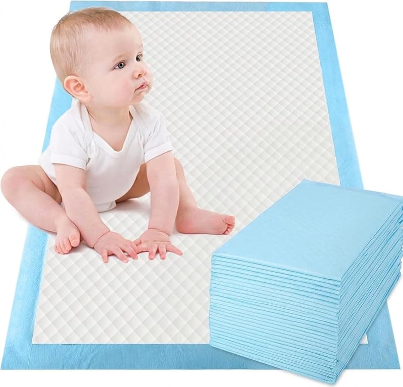MAYCARE 25 Pcs Baby Disposable Changing Pads Large Size 60x90cm Waterproof Soft Super Absorbent - Image 1