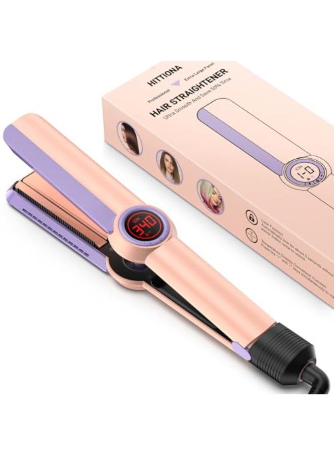 HITTIONA Flat Iron Hair Straightener 175 Ceramic Infrared Ionic Flat Iron with 5s Fast HeatUp AntiFrizz Styling for All Hair Types - Image 1
