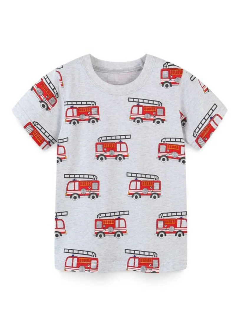 YUNIQEE White Conversational Printed Round Neck Cotton T-shirt