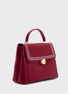 ELLA Embroidered Panel Satchel Bag  - Image 3