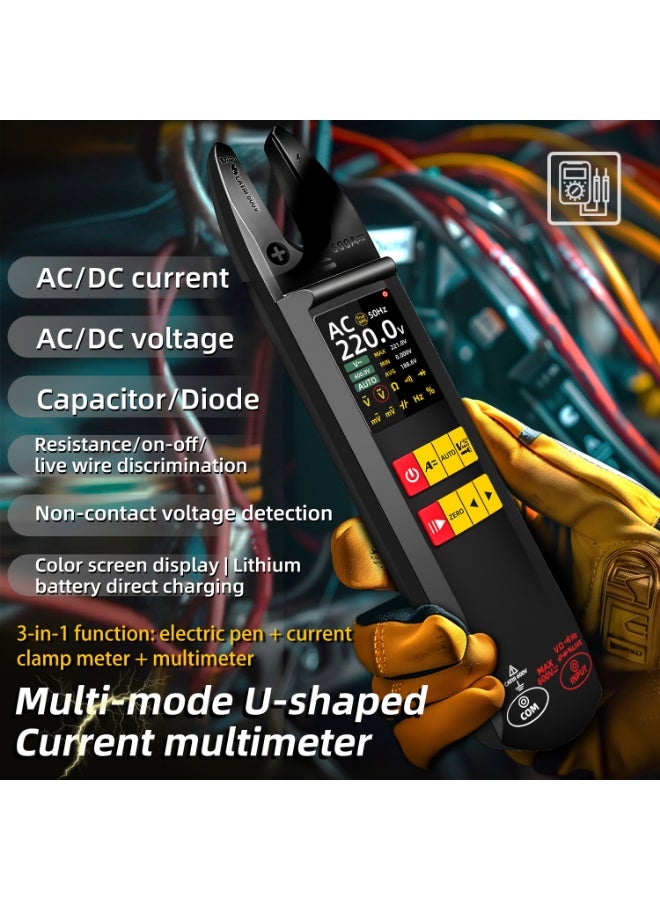 BSIDE U5 Smart Clamp Multimeter 600A AC/DC, True RMS Digital Clamp Meter with LCD Display, Auto Range, Type-C Rechargeable - Image 2