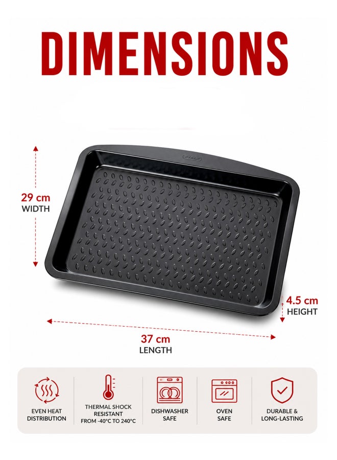 بيريكس Pyrex Glide Non-Stick Baking Tray 34cm, PFAS-Free Oven Tray, Scratch Resistant Bakeware, Ideal for Baking, Roasting, Oven Fries & Everyday Cooking 34cm - Image 2