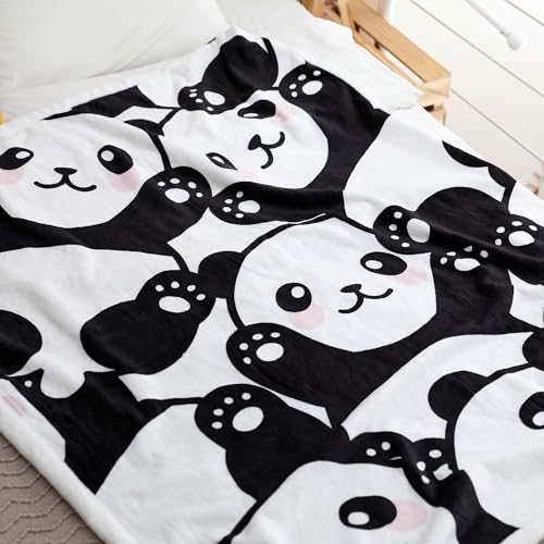 Sviuse Panda Blanket Cute Fleece Blanket for Girls Panda Gifts Soft Blankets for Girl and Women (Panda 7, (50" X 60") - Image 4