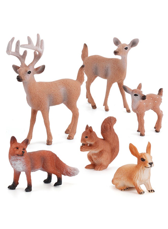Realistic Animal Models Suit Reindeer Squirrel Red Fox White-tailed Deer Solid Handheld Figurines-Color:BL-1031 10 Pelagic Fish 63g - Image 2