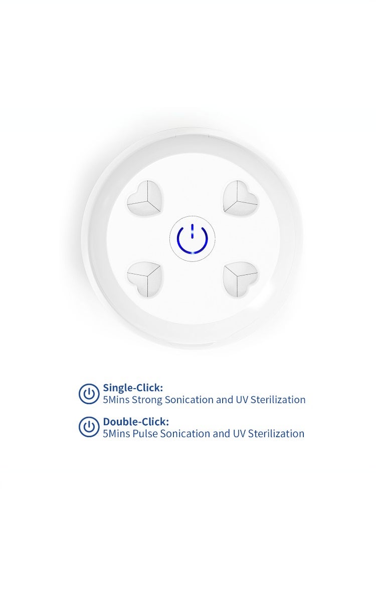 kashemano Ultrasonic cleaner 300ML for dental appliances, 42kHz, 4 LED U-V, efficient, for Teeth Retainer - Image 4