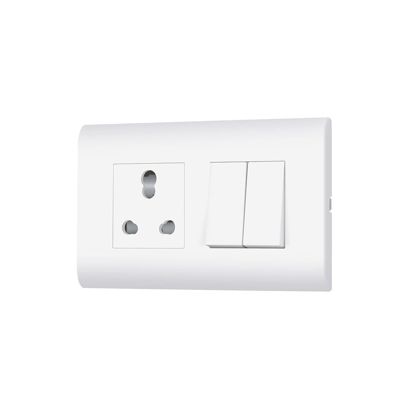 مفتاح زر ضغط 3 دبابيس مع مقبس 1 متر من سلسلة بريمو 16 أمبير - Image 3