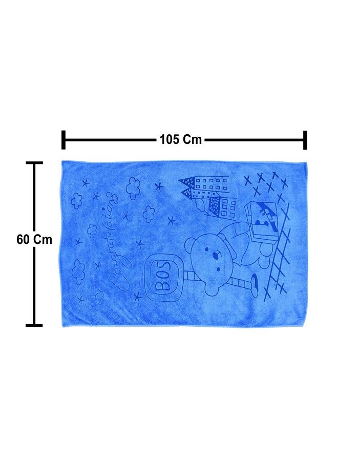 The Little Lookers Bath Towel For Newborn Baby Kids; Super Soft Baby Bath Towel Set For Infants Bathing Accessories; (03 Years) (Blue&Green Set Of 2)  - Image 4