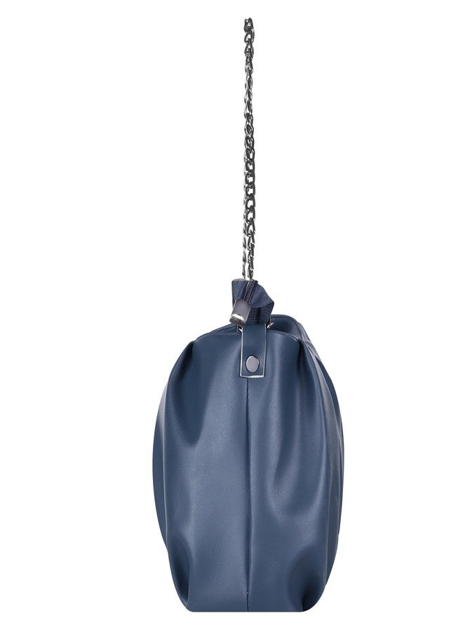 LOREM Blue Designer Faux Leather Handbag For Women And Girls HB28 - Image 3